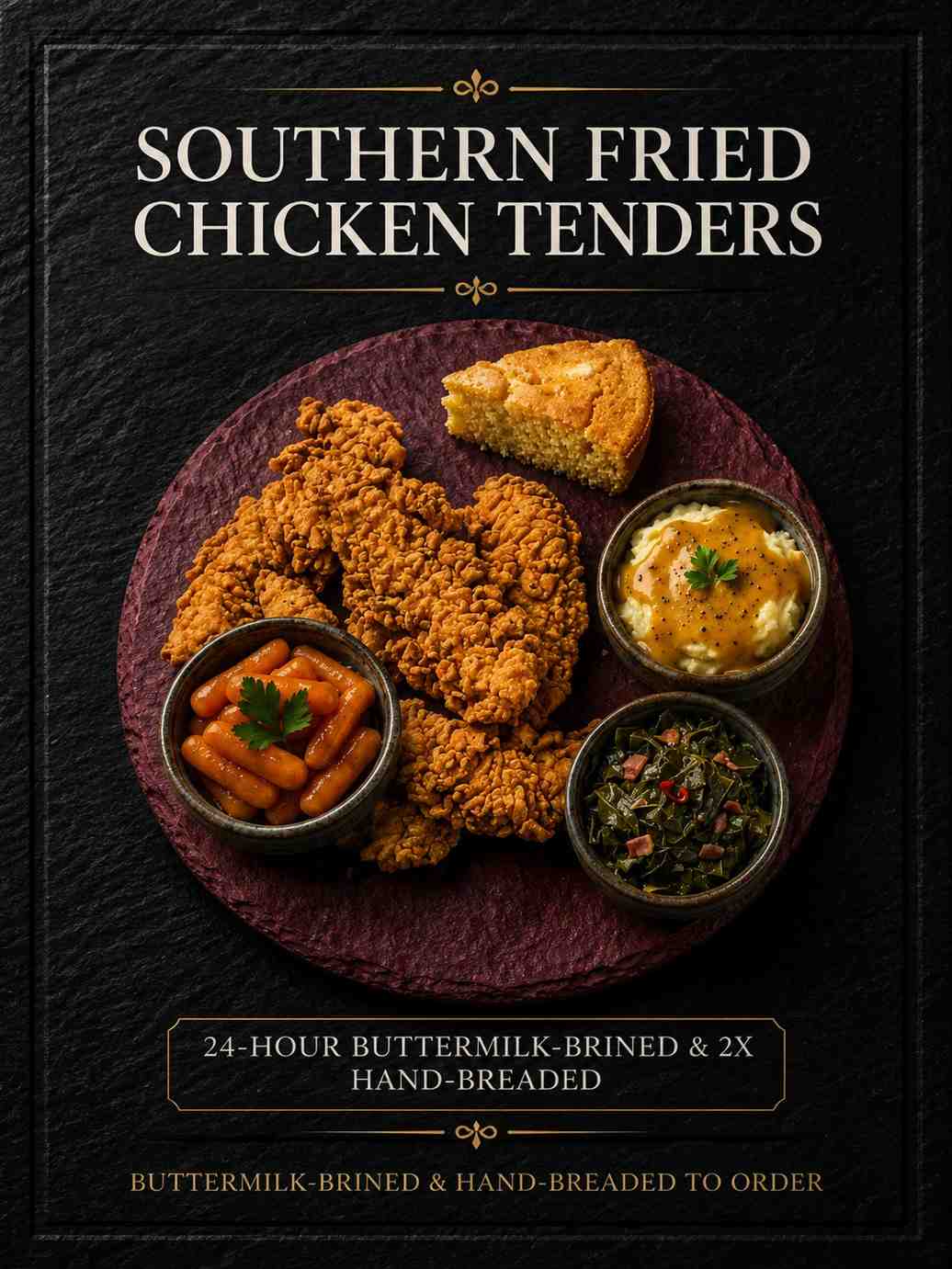 Southern fried chicken tenders platter